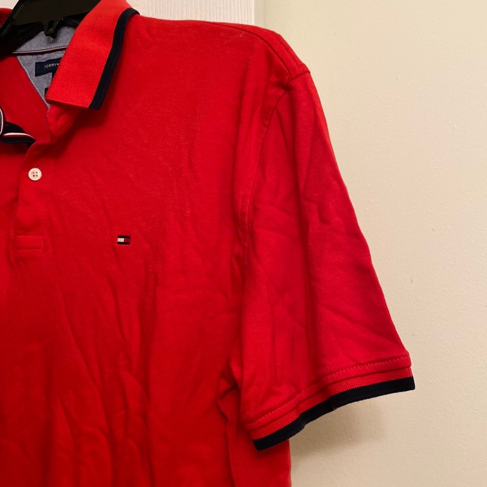 Tommy hilfger red short sleeve polo - Picture 3 of 4